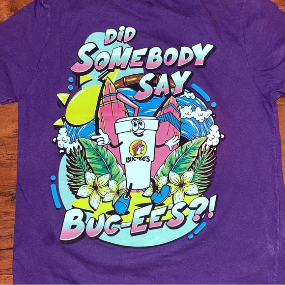 Buc-ee's Purple Kids Short Sleeve Tee Youth M - Picture 2 of 4